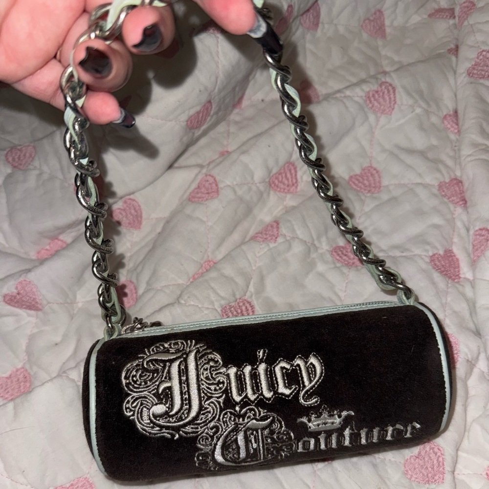 Juicy Couture Brown & Light Blue Bag
